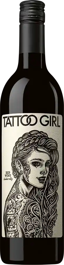 Tattoo Girl Red Wine 